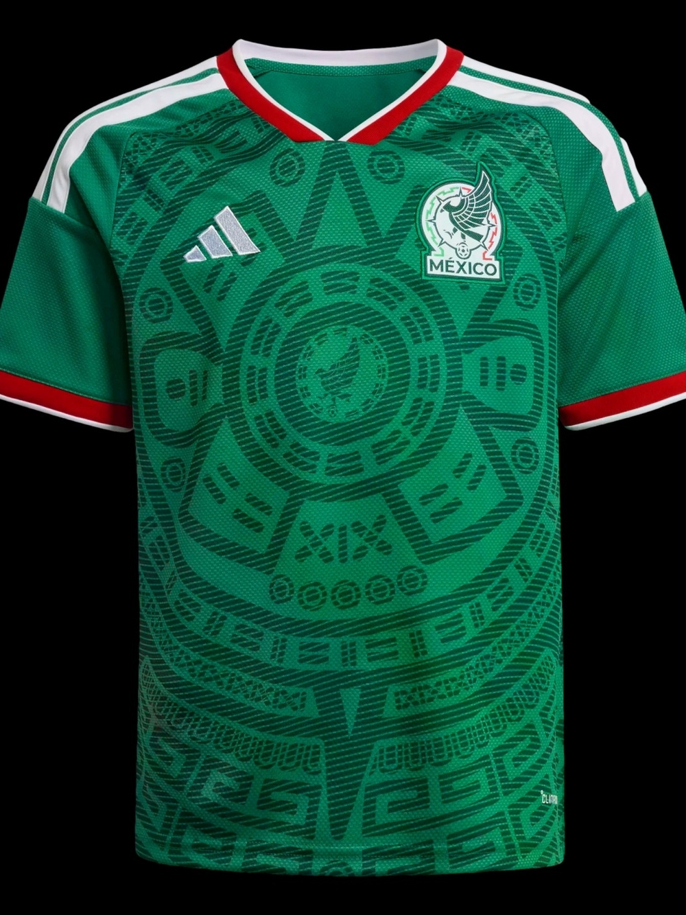 adidas Green Mexico Soccer Jersey with Red & White Trim